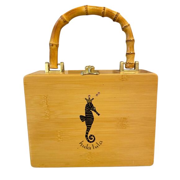 RARE Hula Lula Rex Mardi Gras Ladies Wooden Purse Decorative Bling Handbag - Picture 3 of 16